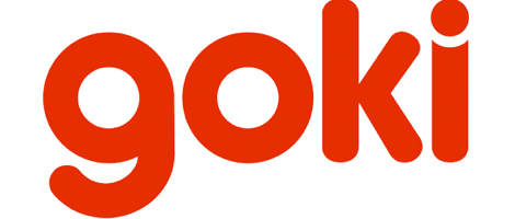 GOKIs logo i roedt på hvid baggrund